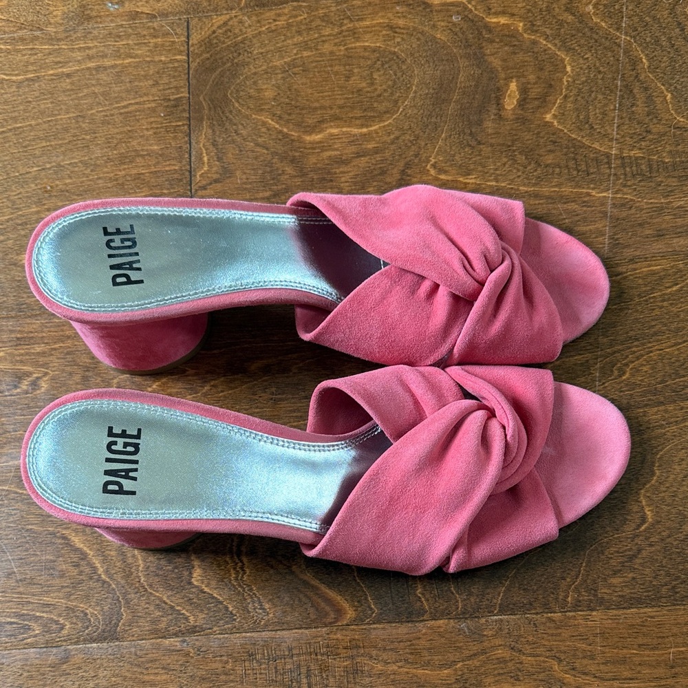 PAIGE Pink Knotted Mules